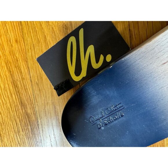 Women’s 10 Dr. Scholls Original Collection Blue Leather Wooden Orthopedic Clogs - Picture 6 of 8